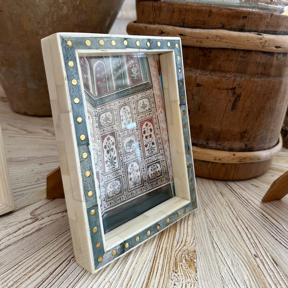 
                  
                    Inlaid Brass and Bone Picture Frame
                  
                