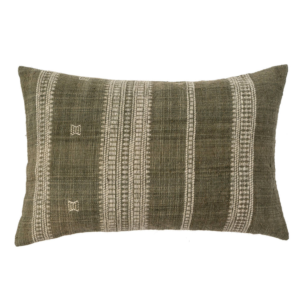 Handloom Wool Pillow -  Lichen