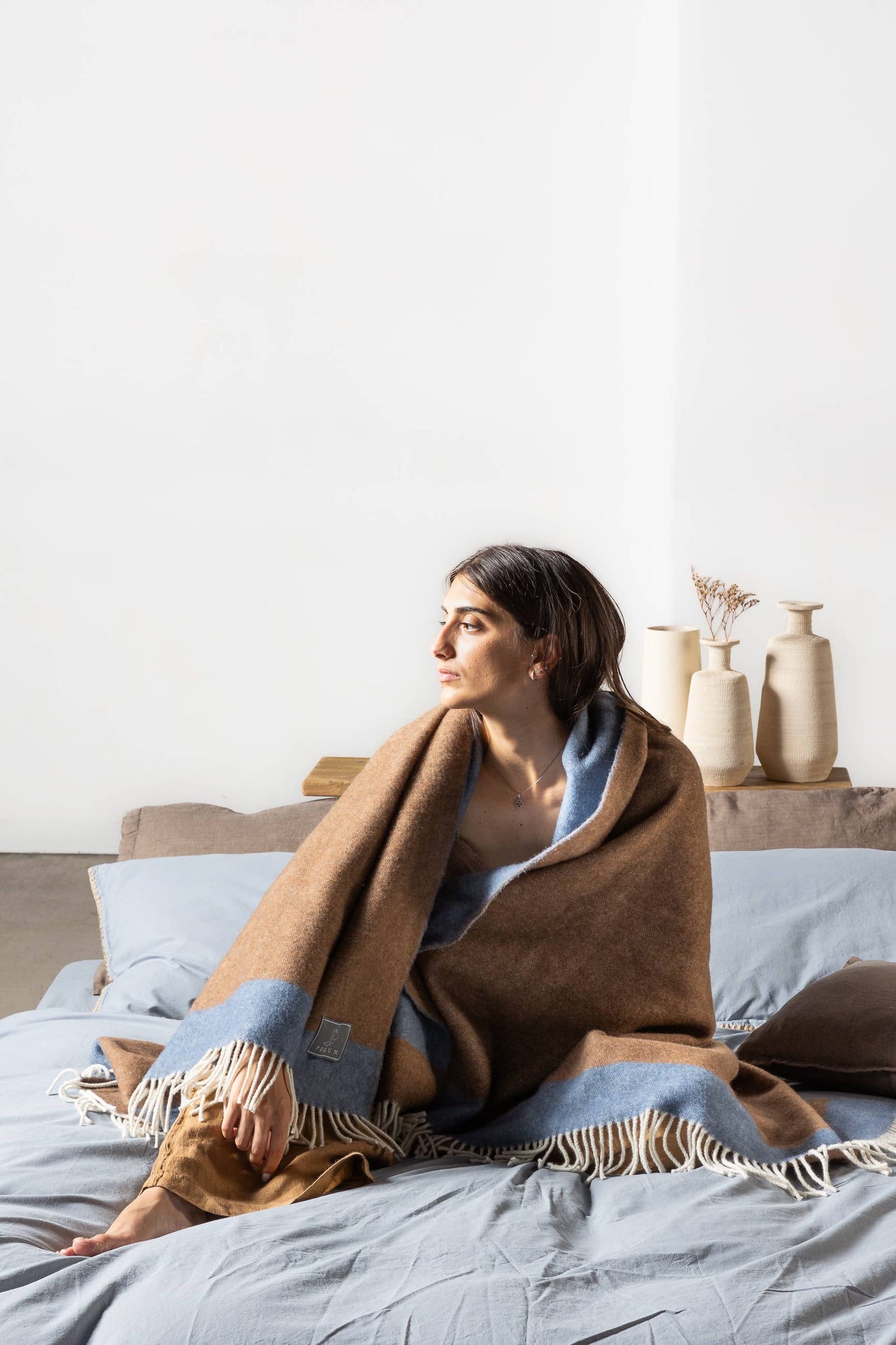 
                  
                    TEOREMA Throw Blanket- Blue/Brown
                  
                