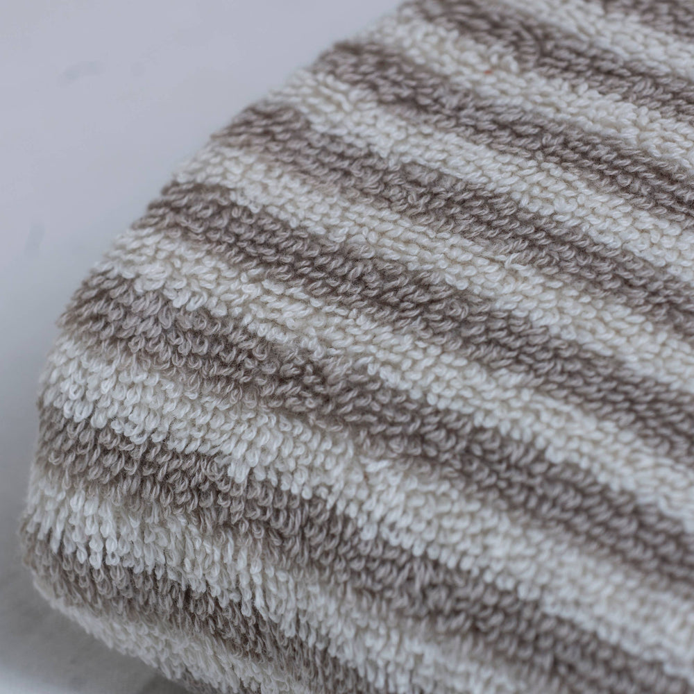 Striped Turkish Hand Towel Taupe