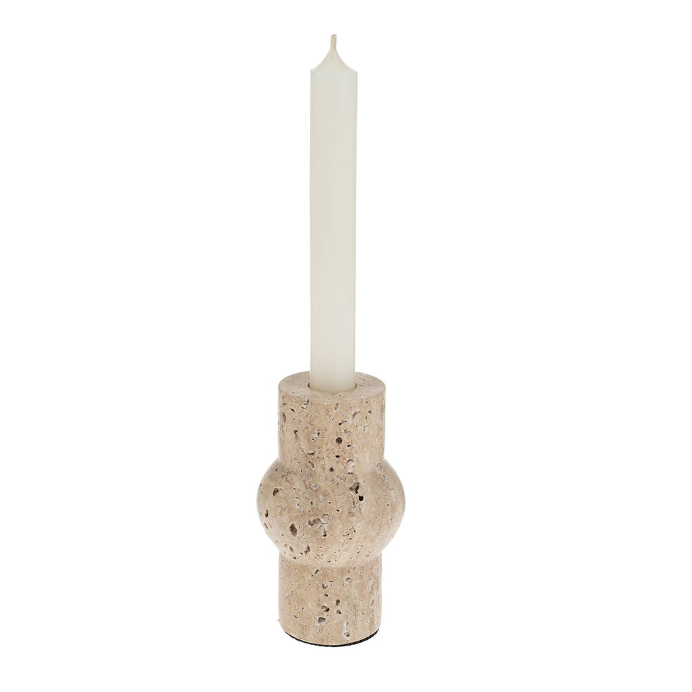 Dune Travertine Candle Holder