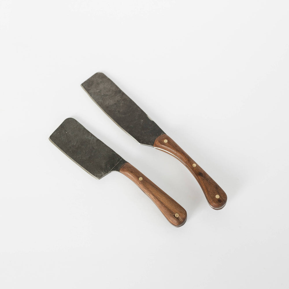 Hand-Forged Cheese Knife: Walnut / Small
