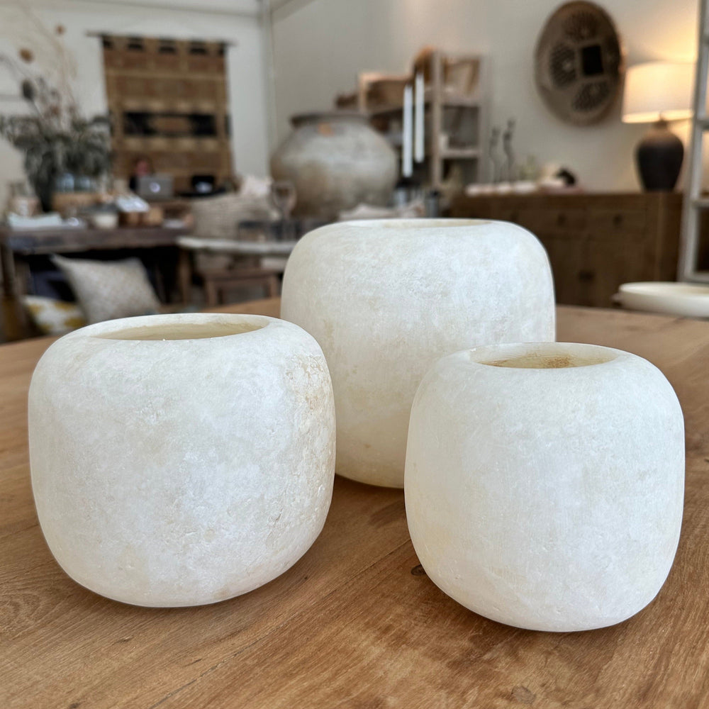 Brightly lit Decorative Alabaster Votive 