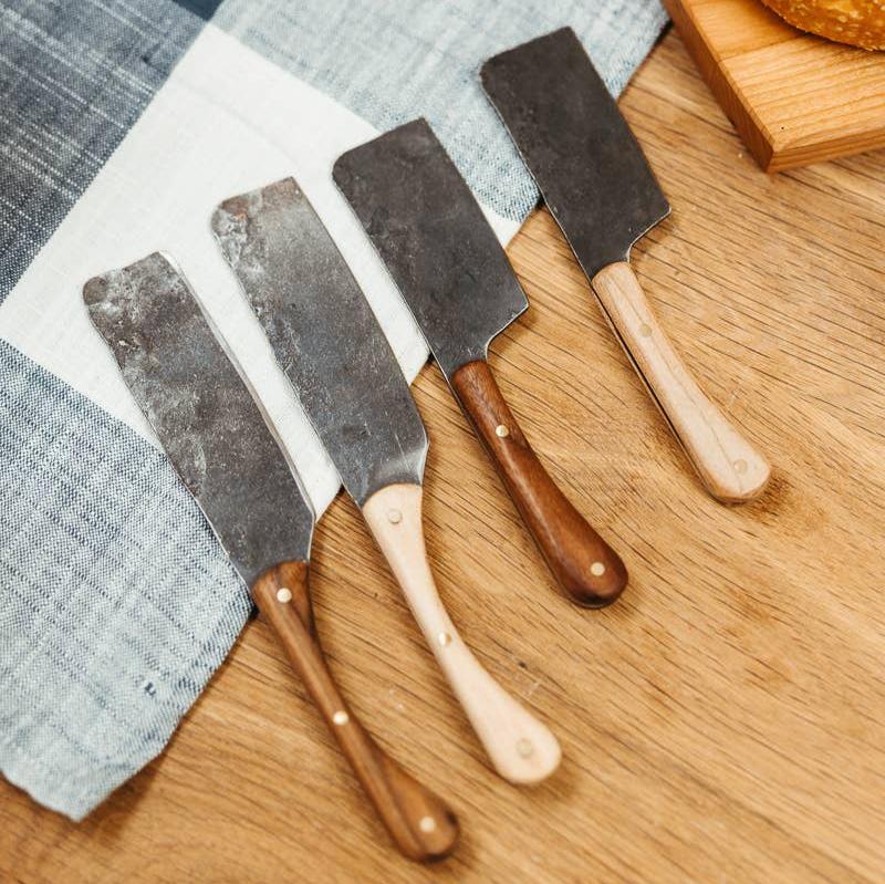 Hand-Forged Cheese Knife: Maple / Small
