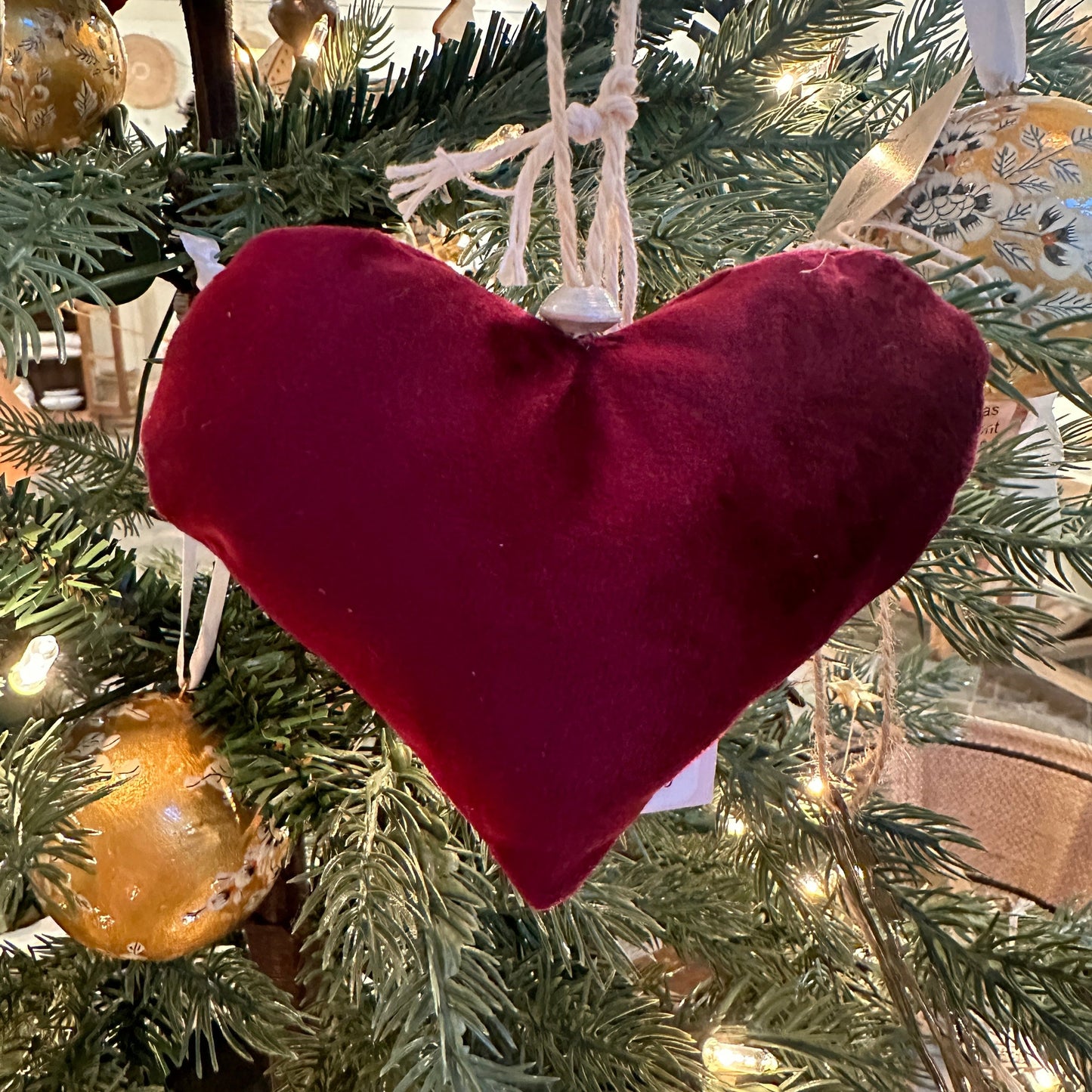 Velvet Heart in  Christmas Tree