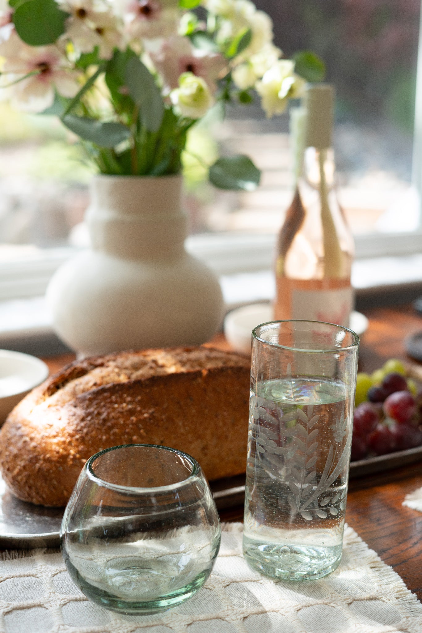 
                  
                    Floral Etched Drinking Glass-Tall
                  
                