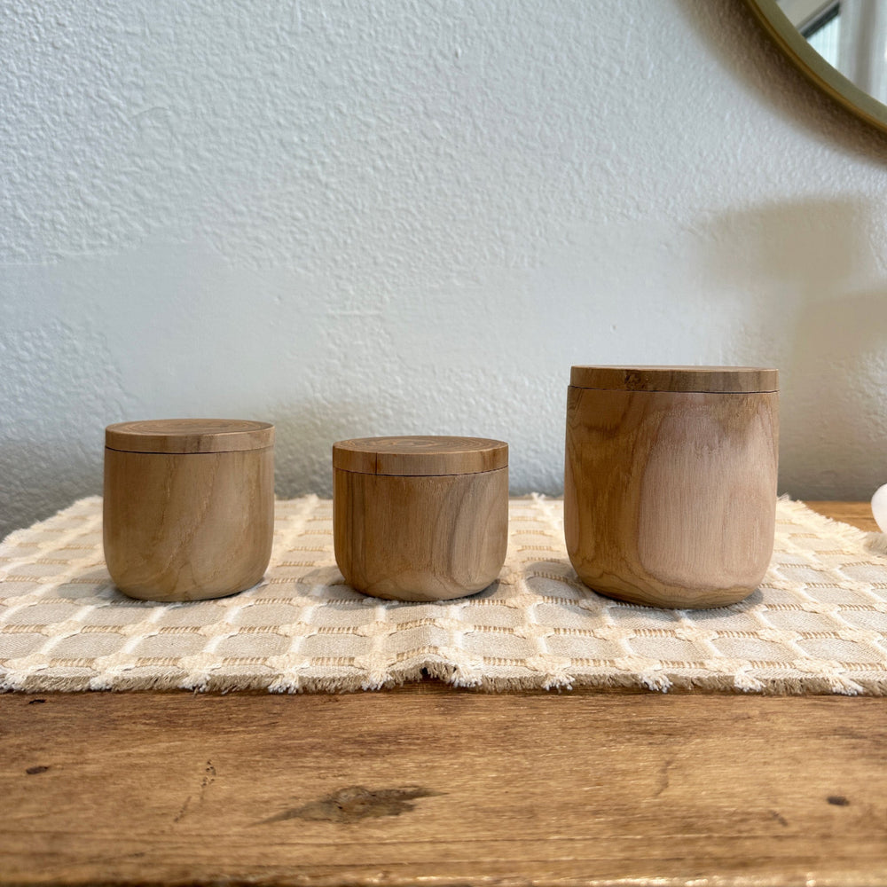 Teak Canister with Lid
