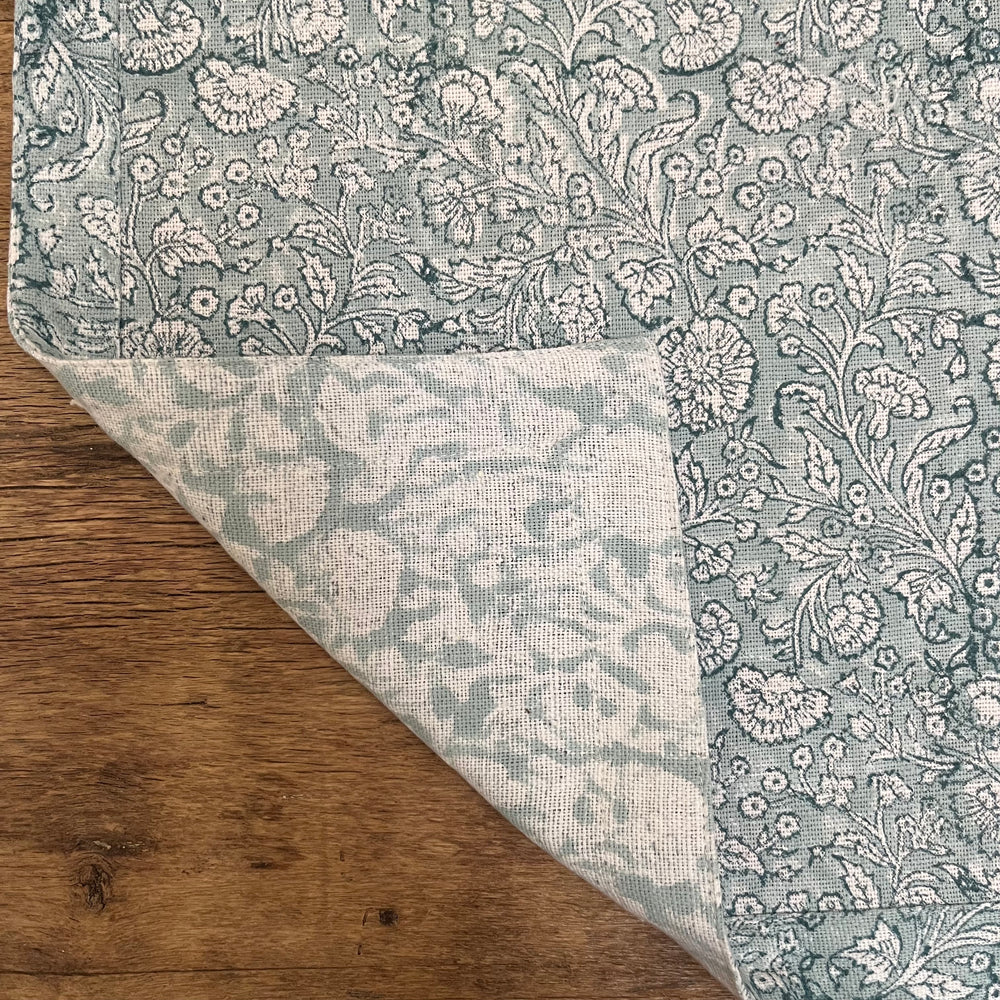 Kyra Floral Block Printed Napkins, Set of Four