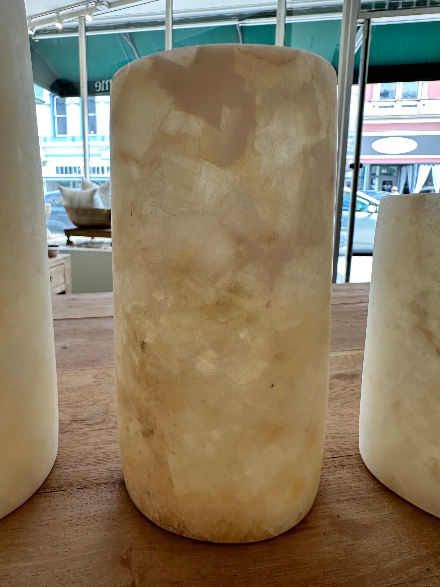 
                  
                    Brightly lit Medium Alabaster Votive 
                  
                