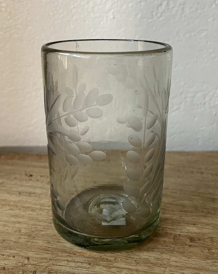 
                  
                    glass on a wooden table and white background
                  
                