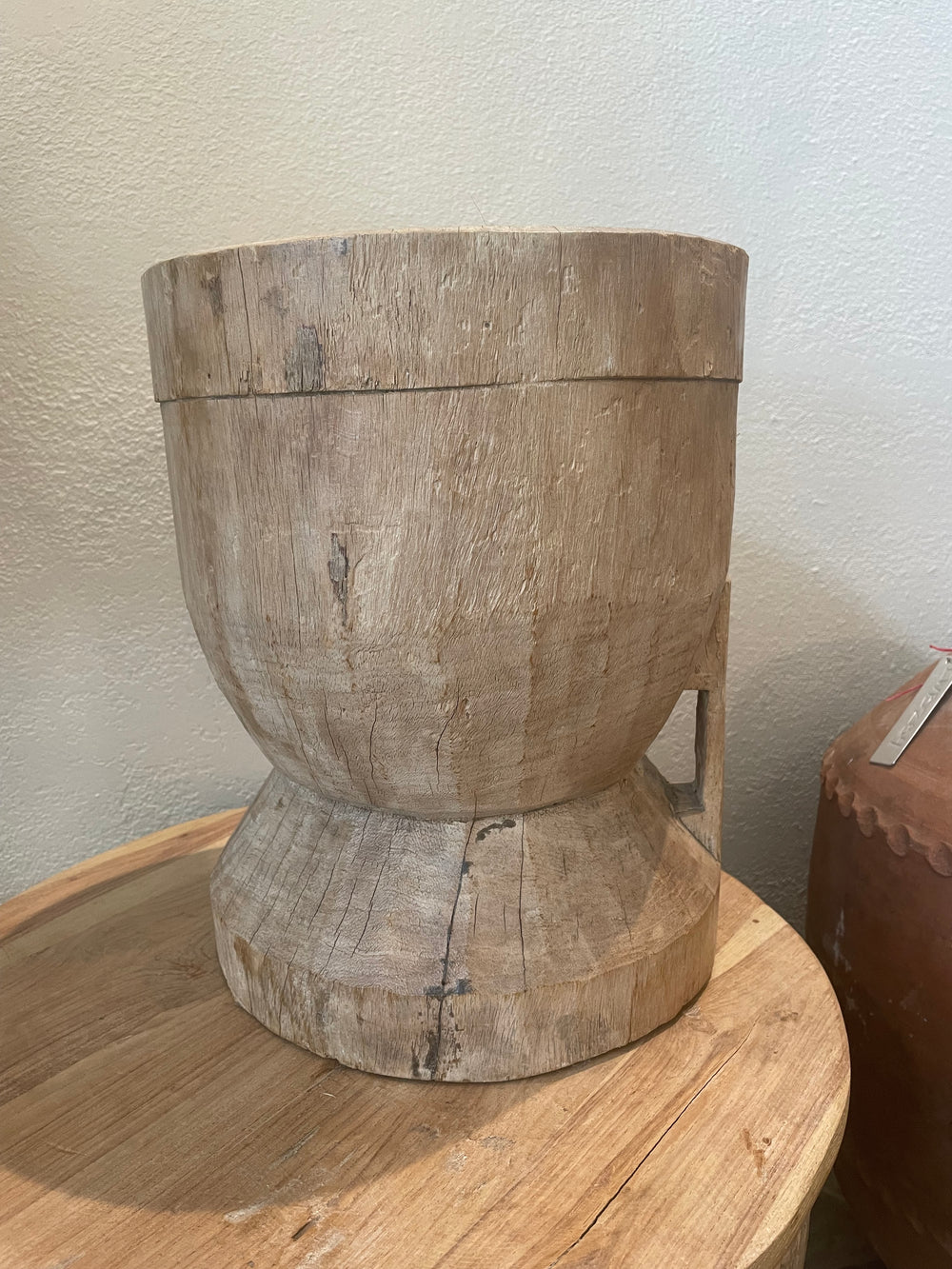 Antique Wooden Mortar