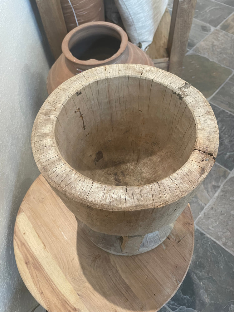
                  
                    Antique Wooden Mortar
                  
                