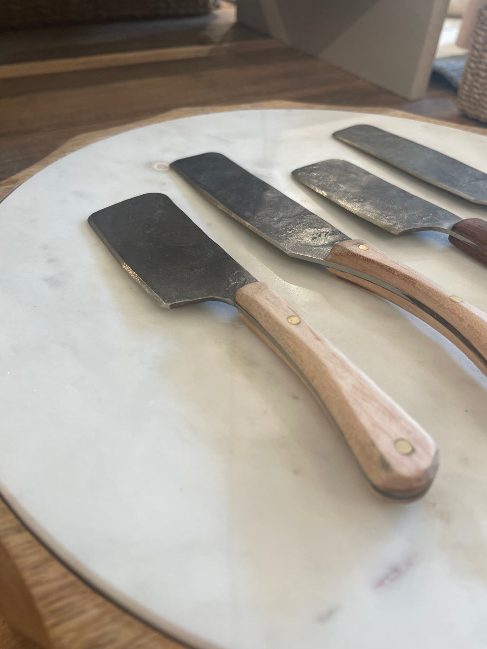 Hand-Forged Cheese Knife: Maple / Small