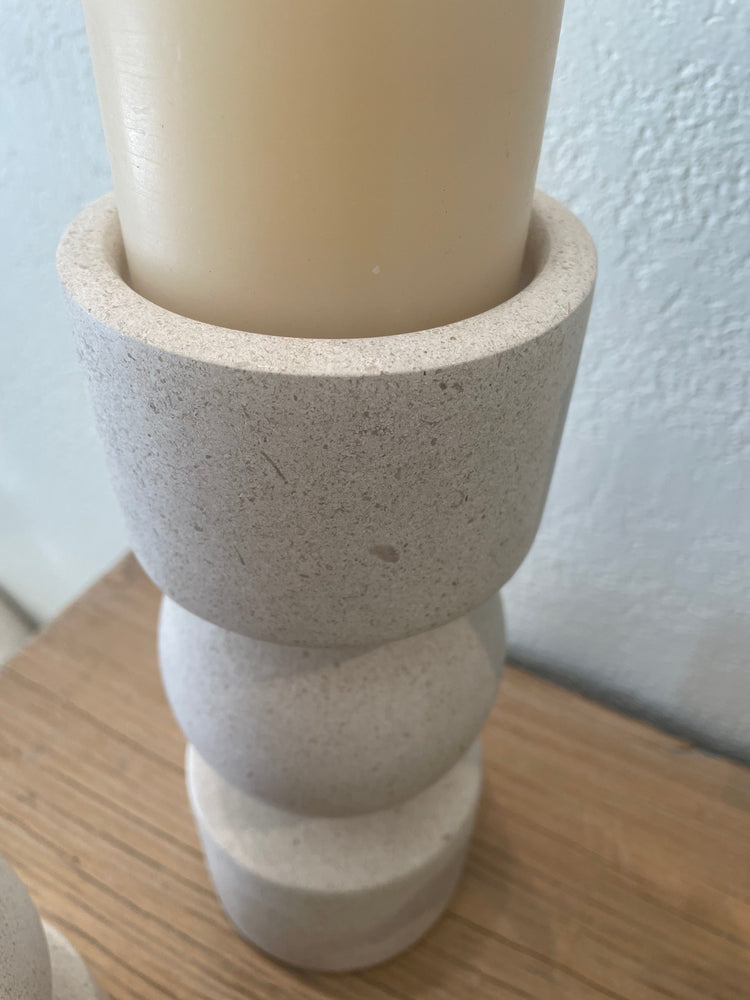 
                  
                    Cora Travertine Candle Holders
                  
                