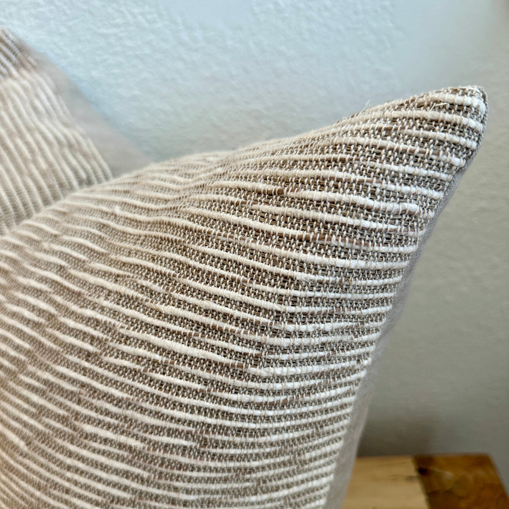 Hand Loomed Natural Linen Pillow