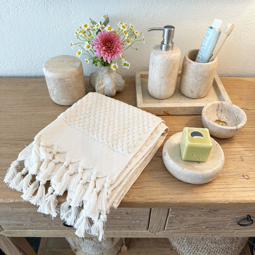 
                  
                    Travertine Soap Dish
                  
                