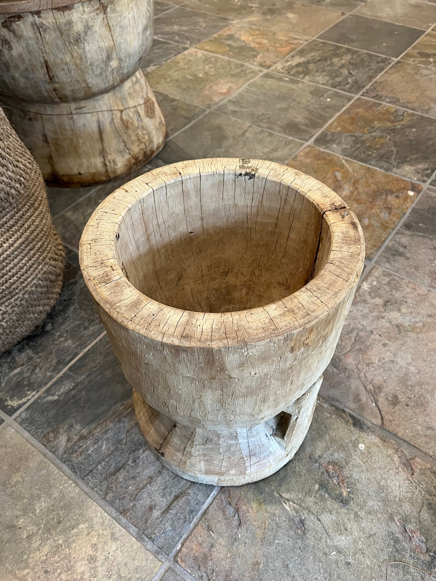 
                  
                    Antique Wooden Mortar
                  
                