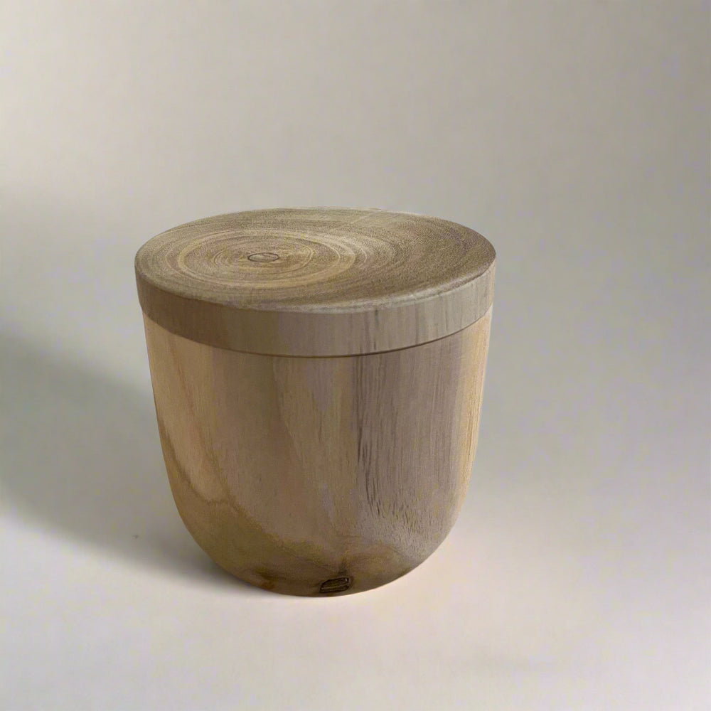 Teak Canister and Lid - Medium