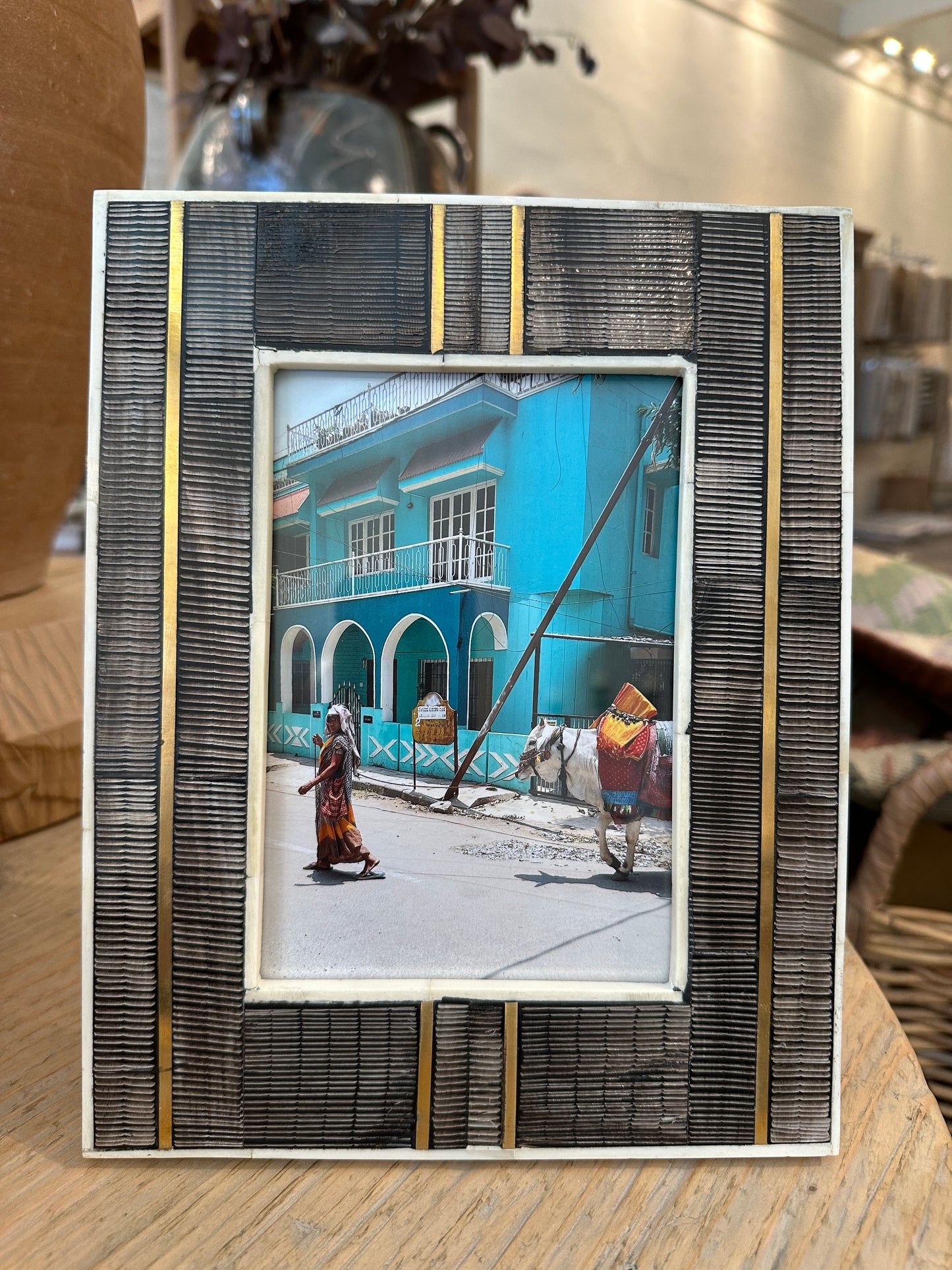 
                  
                    Dakar Shagrin Horn Photo Frame
                  
                