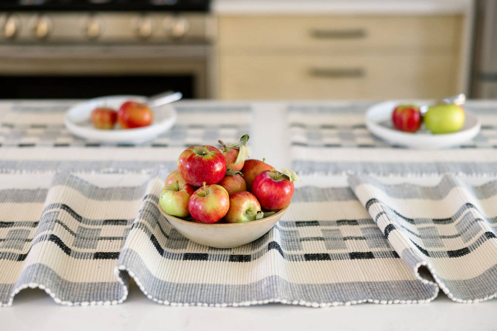 Table Runner Handwoven Ethiopian Cotton: Blue