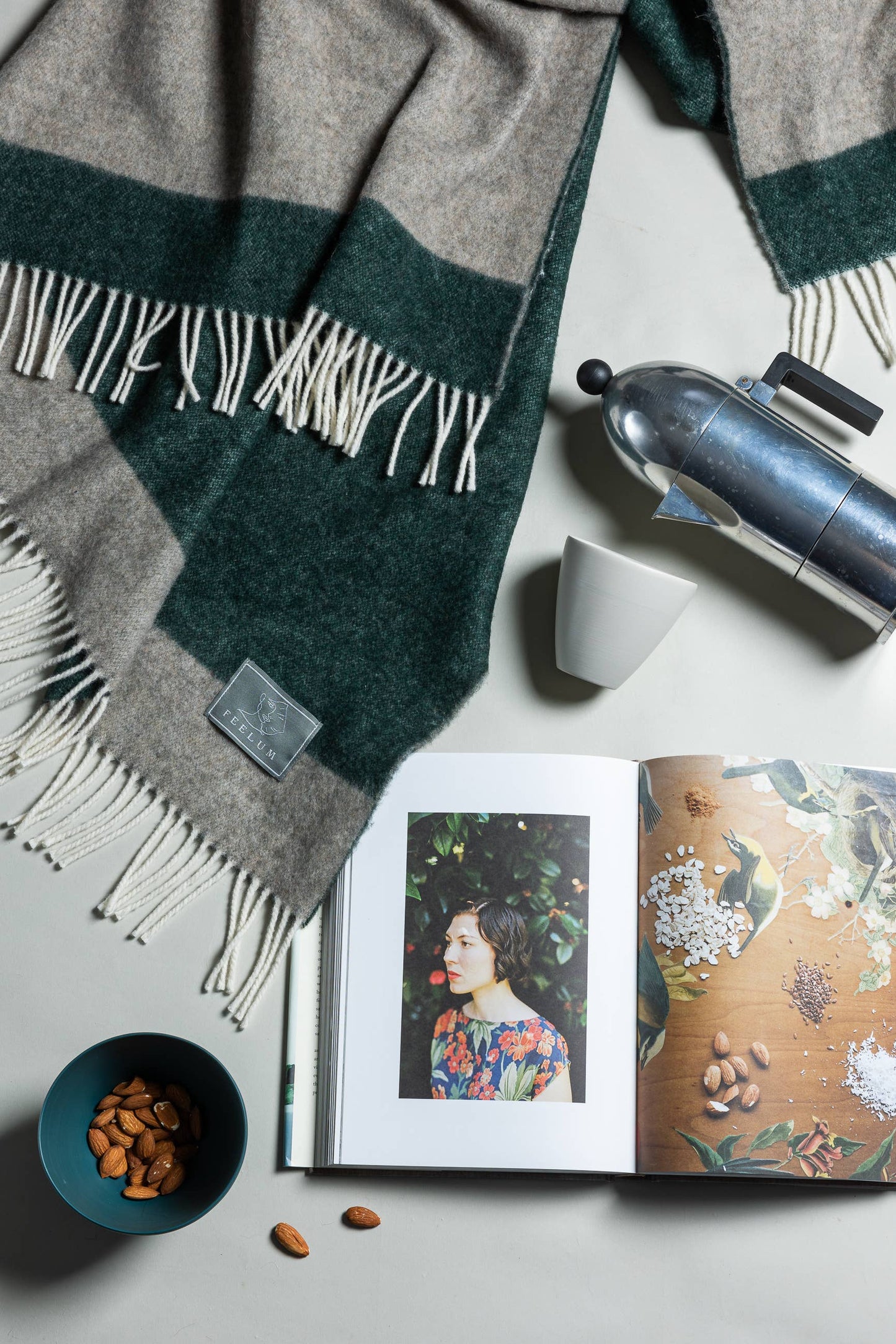 
                  
                    TEOREMA Throw Blanket- Green & Gray
                  
                