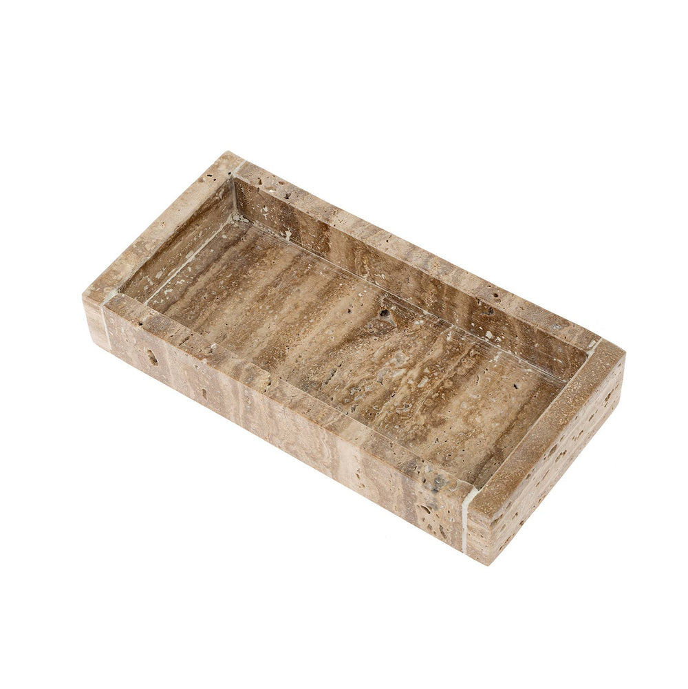 Aria Rectangular Travertine Tray