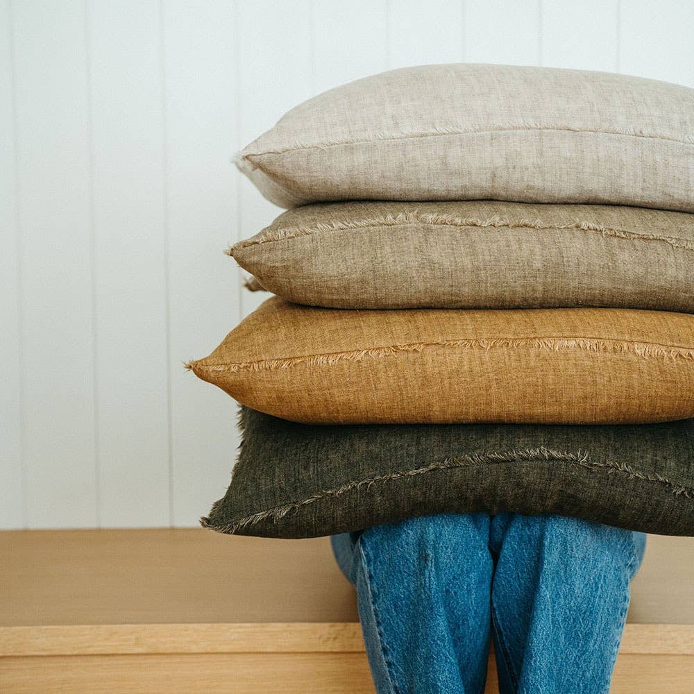 
                  
                    24x24 Lina Linen Pillow Avocado: Cover with Filler
                  
                
