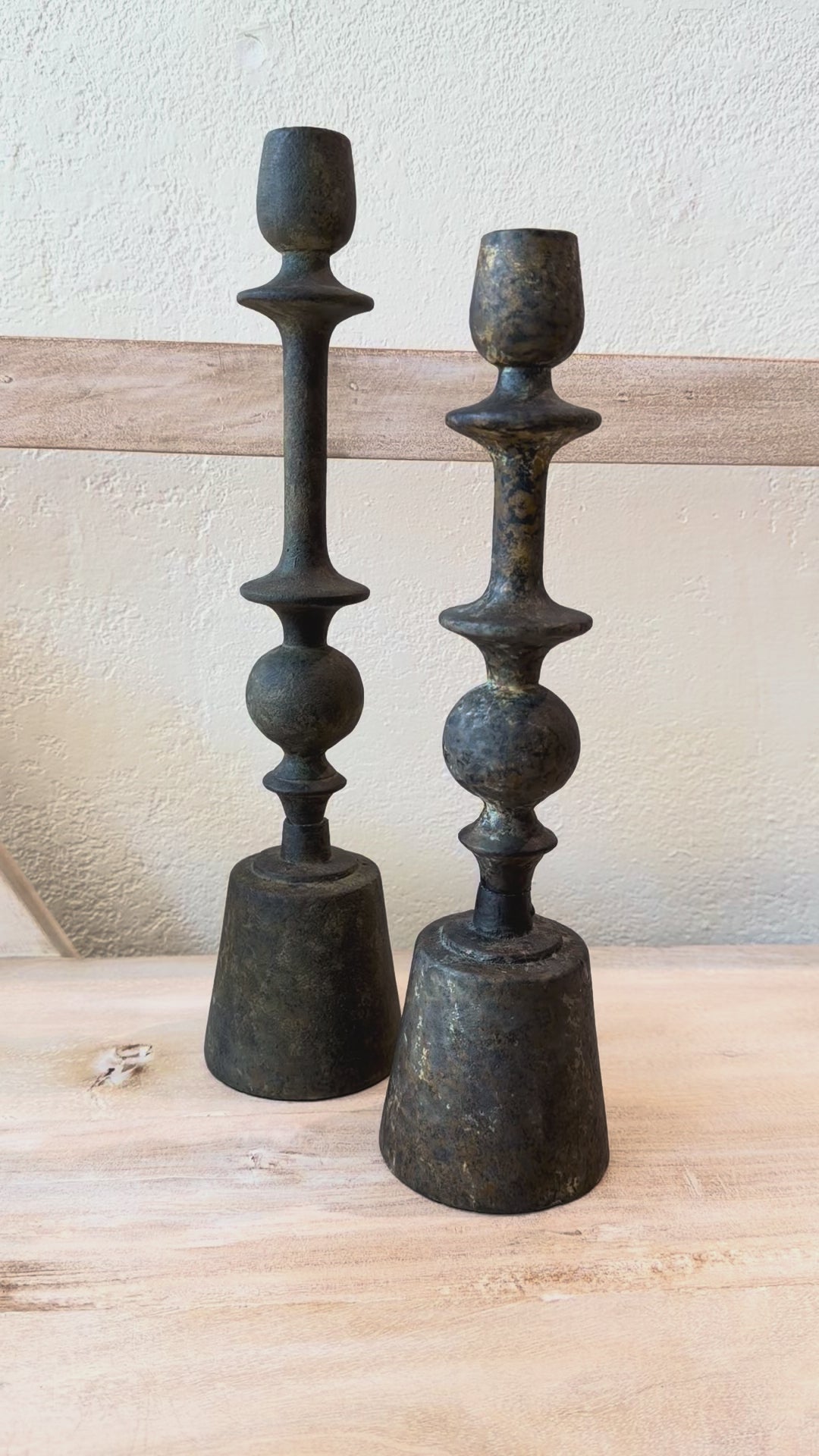 
                  
                    Load and play video in Gallery viewer, Marbella Taper Holders Set of 2
                  
                