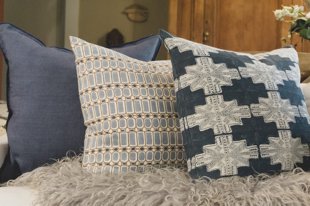 Maya Sea Pillow Cover Linen