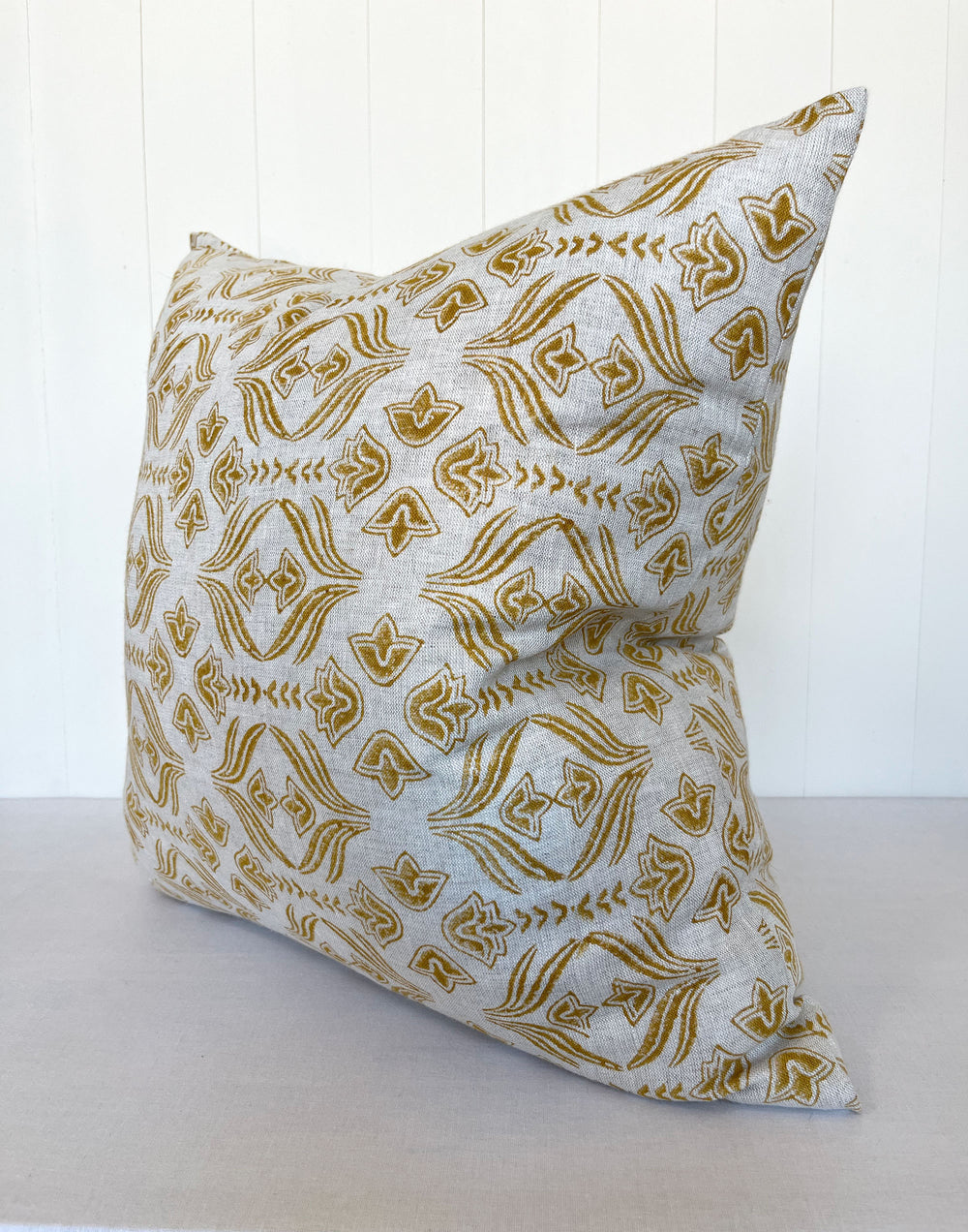 Florence Golden Pillow Cover Linen