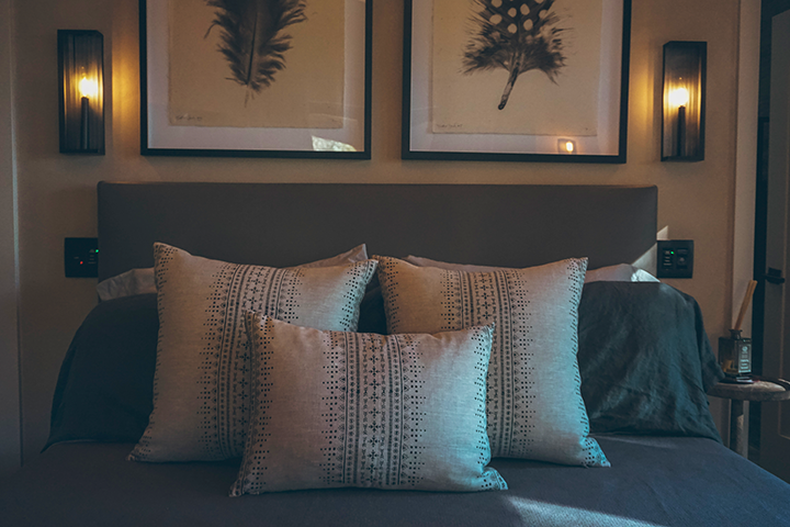 Trails Midnight Pillow Cover Linen