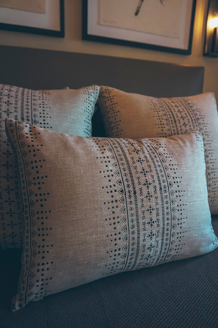 Trails Midnight Pillow Cover Linen